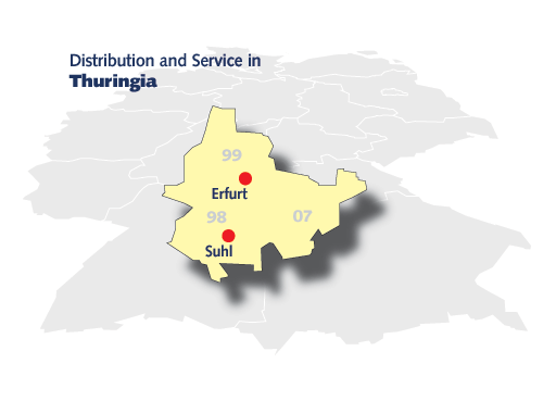 Vertriebsgebiet Th&uuml;ringen